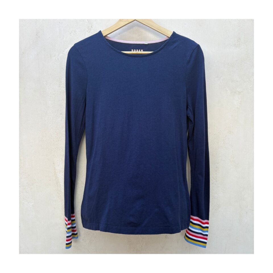 Tee Tencel azul Boden. Fibras ecológicas y herencia británica. Talla 6 (M)
