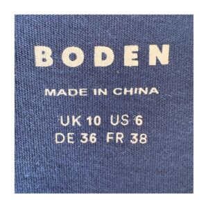 Tee Tencel azul Boden. Fibras ecológicas y herencia británica. Talla 6 (M)