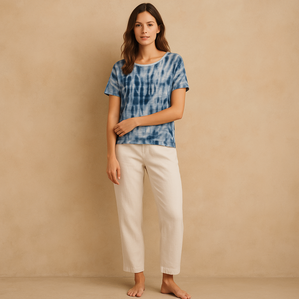 T-shirt lino tiedye Lauren, en talla S y estilo coastal grandma