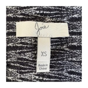 vestido corto Joie seda negro con blanco XS. Segunda mano premium. Preloved