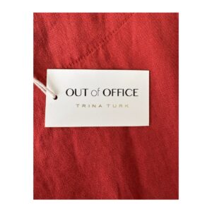 Vestido 100% lino Trina Turk x Out of Office color terracota, talla M. Boiho chic