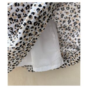 Vestido corto 100% algodón con estampado lepardo suave, talla S y marca J.Crew. Estilo romantico, soft girl