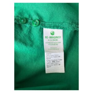 Vestido 100% algodón semi transparente en color verde botella. Talla 6 (S) ideal para verano y vacaciones. estilo preppy y minimalista