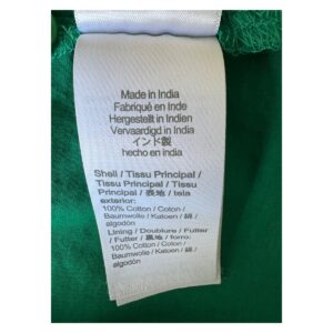 Vestido 100% algodón semi transparente en color verde botella. Talla 6 (S) ideal para verano y vacaciones. estilo preppy y minimalista