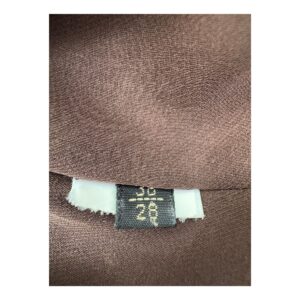 Vestido Seda Floral Burgundy de segunda mano, de Massimo Dutti en seda ligera, estampado floral marfil, talla S. Ropa usada
