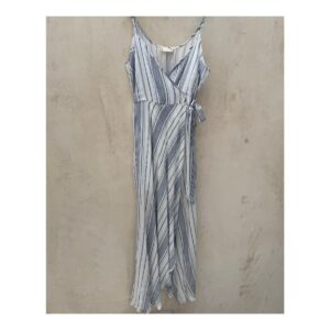 Vestido striped wrap maxi , marca altard state, talla S y estilo clásico coastal grandma