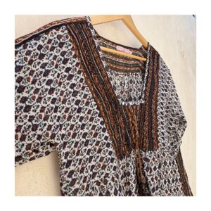 Blusa calypso st barth túnica con fibras naturales premium en talla S estilo boho chic ideal para verano en yate