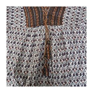 Blusa calypso st barth túnica con fibras naturales premium en talla S estilo boho chic ideal para verano en yate