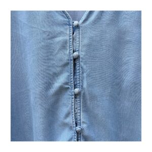 Blusa Lyocell azul LOFT en azul chambray y talla M. Estilo mediterráneo