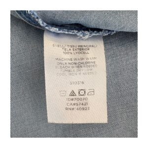 Blusa Lyocell azul LOFT en azul chambray y talla M. Estilo mediterráneo