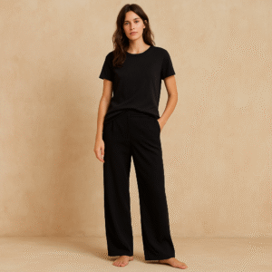 Tee algodón premium pima de Veronica Beard en talla L estilo old money ideal para armario capsula