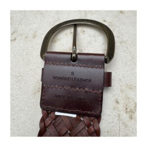 Cinturón artesanal en cuero bonded color chocolate estilo western y boho chic