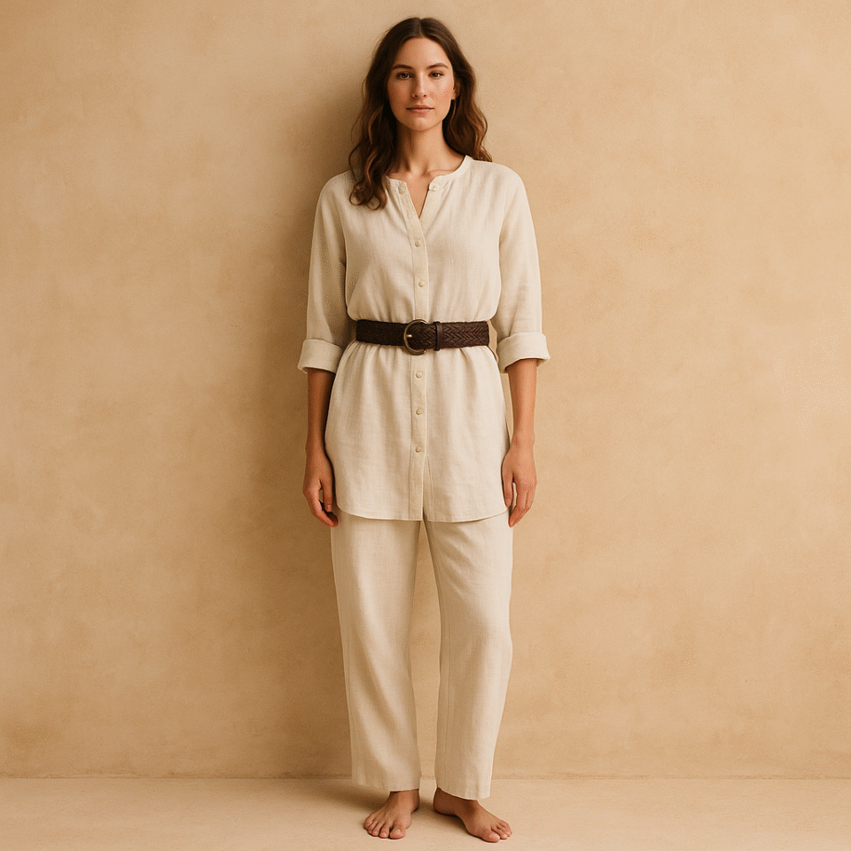 Cinturón artesanal en cuero bonded color chocolate estilo western y boho chic