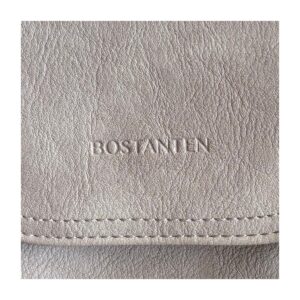 Crossbody Phone Wallet Evelyn en piel vegana de Bostanten. color gris topo. look urbano