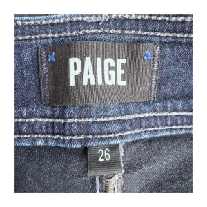 Jeans Paige Claudine Natalia con tiro alto y talla 26. Denim artesanal premium y estilo old money