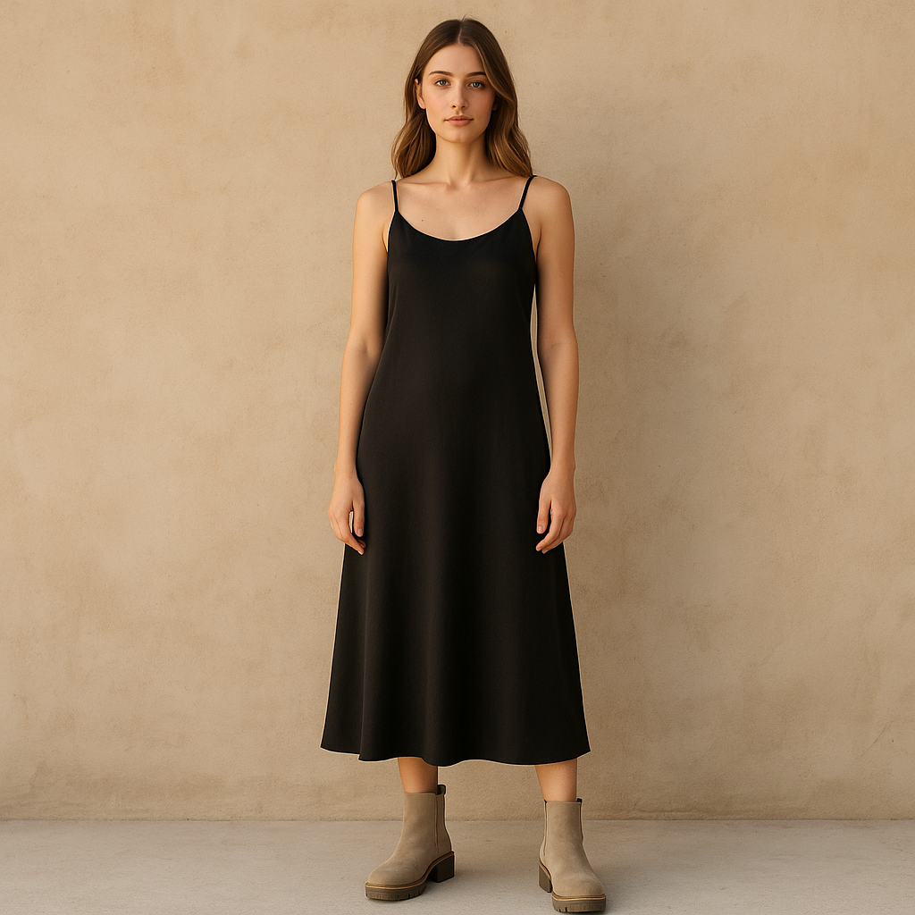 Botín Chelsea Rielle dela marca Dolce Vita y color topo en talla 9.5 US, estilo minimalista