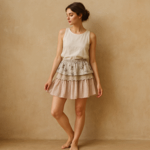 Mini falda Allison NY para ANTHROPOLOGIE en talla S/P estilo boho romántico y cottagecore