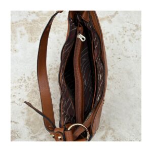 Bolsa hobo Montana West en color cognac y estilo western