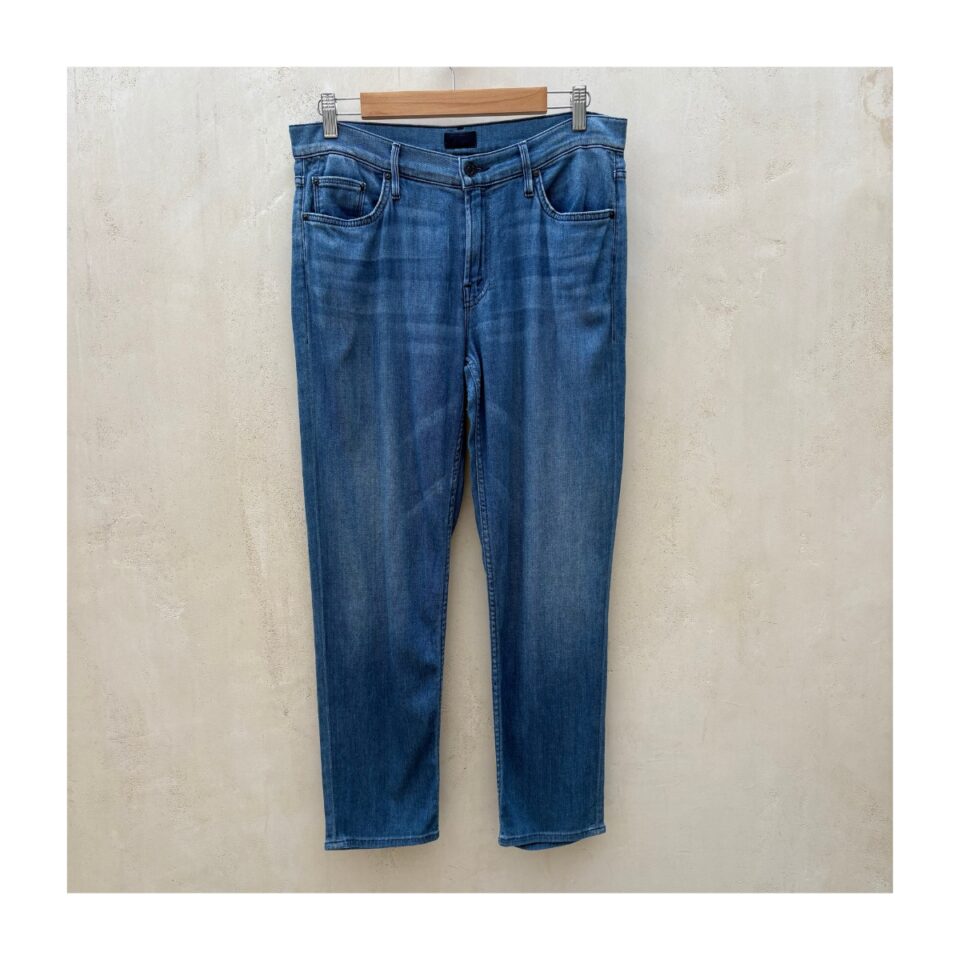 MOTHER The Dropout: Jeans boyfriend lavado Coastline, talla 27, estilo old money