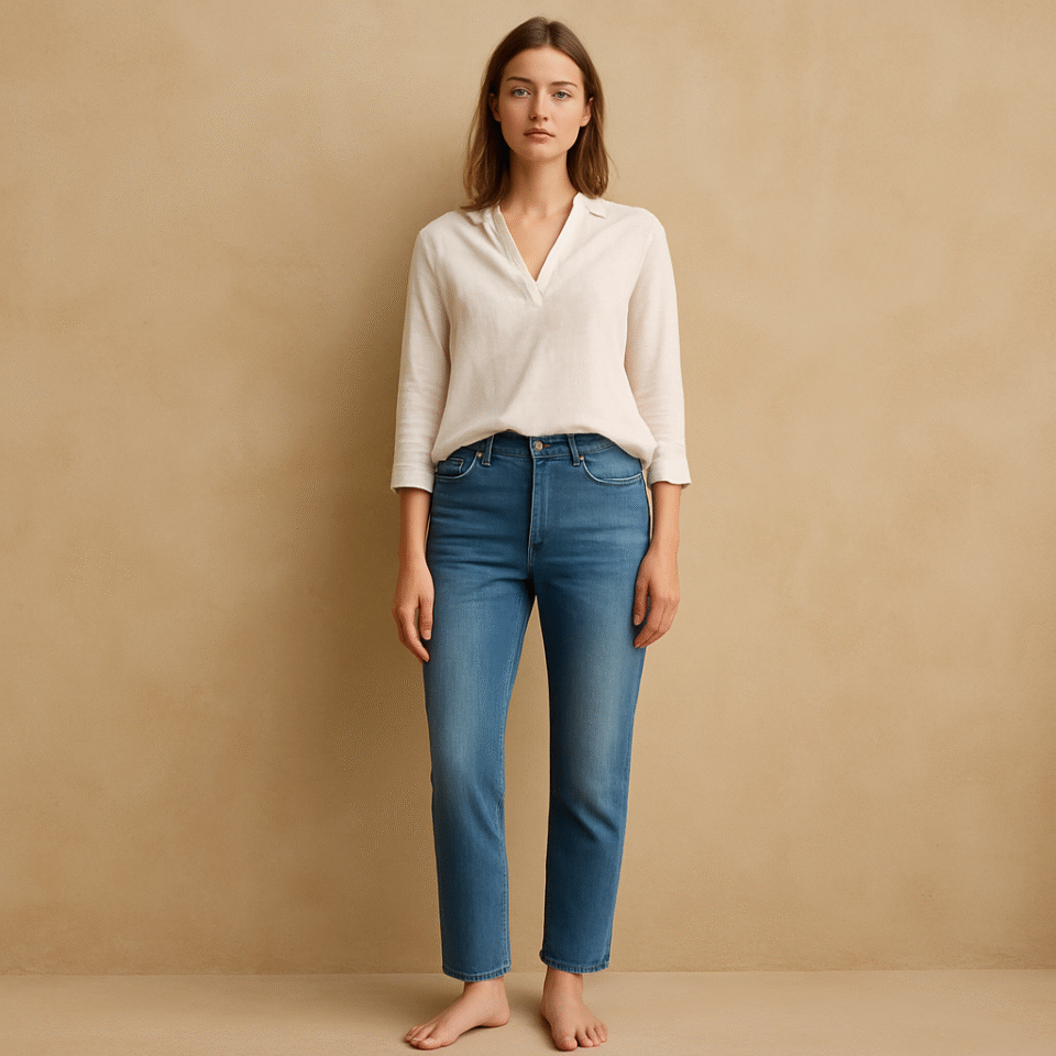 MOTHER The Dropout: Jeans boyfriend lavado Coastline, talla 27, estilo old money