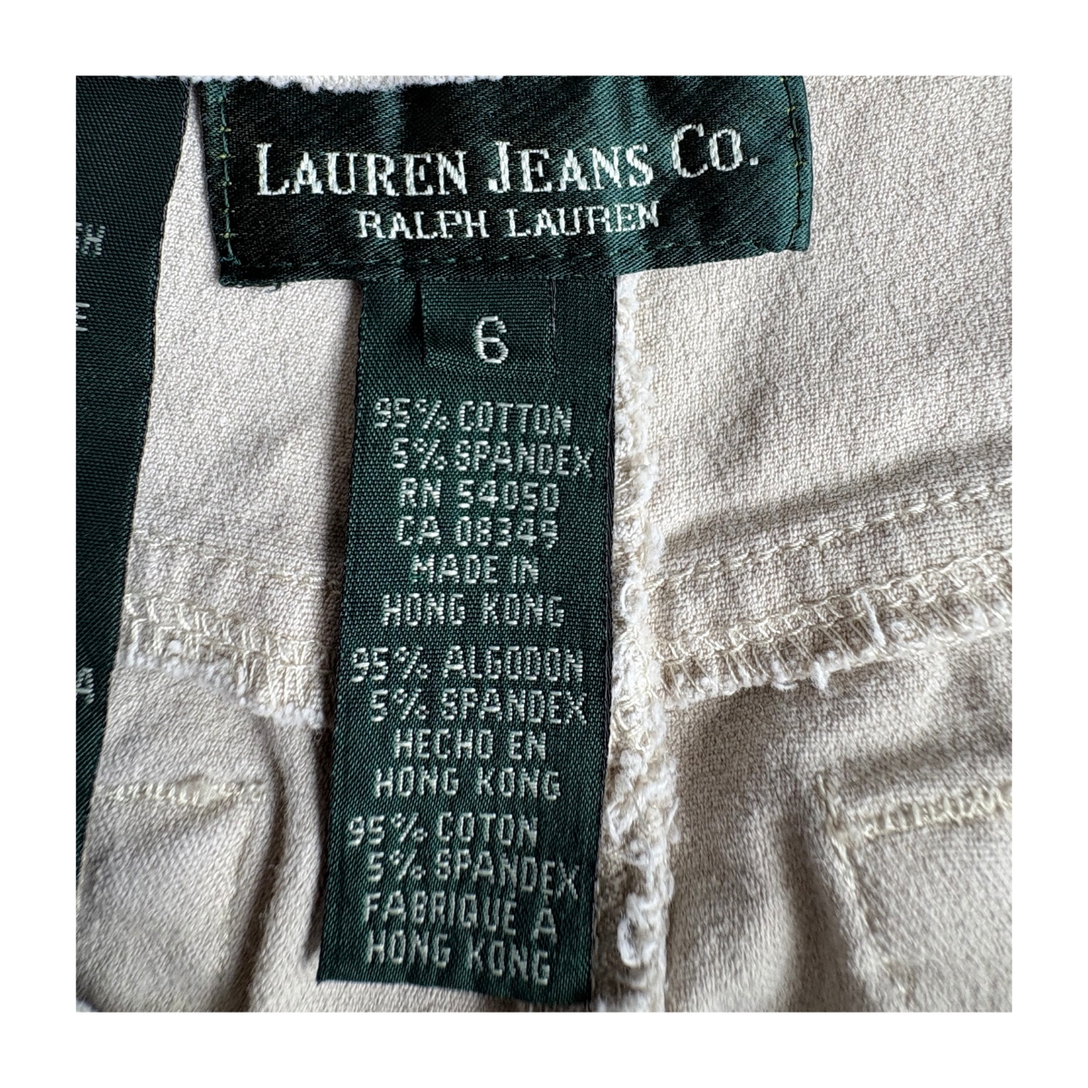 Jeans Lauren straight piedra cropped, talla 6 con estilo old money ideales para armario cápsula