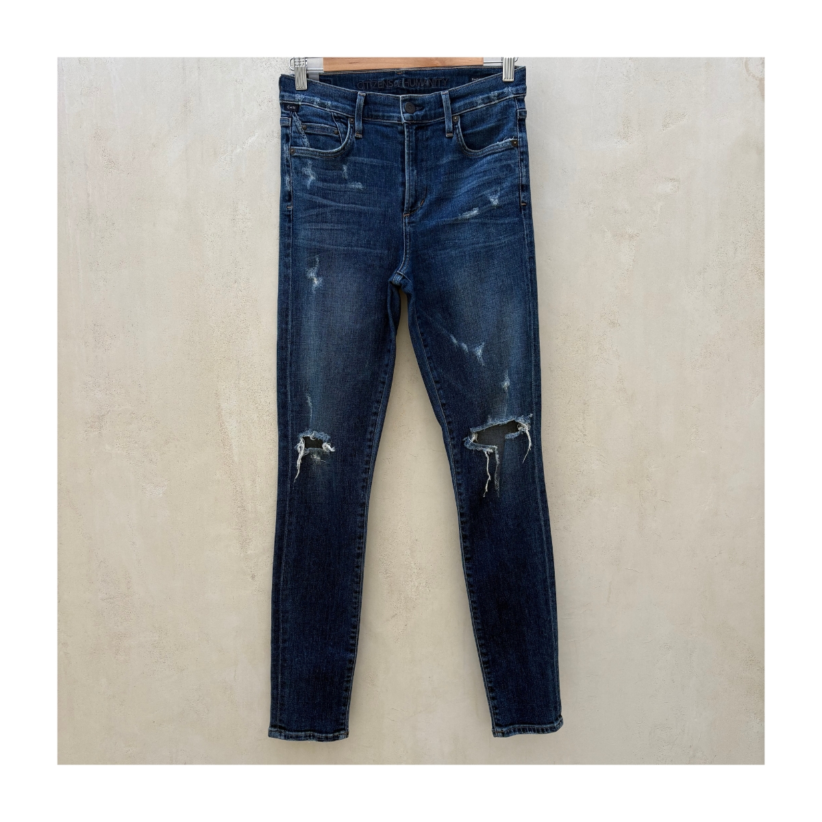 Jeans Rocket Citizens Humanity skinny y tiro alto, talla 28. Denim premium