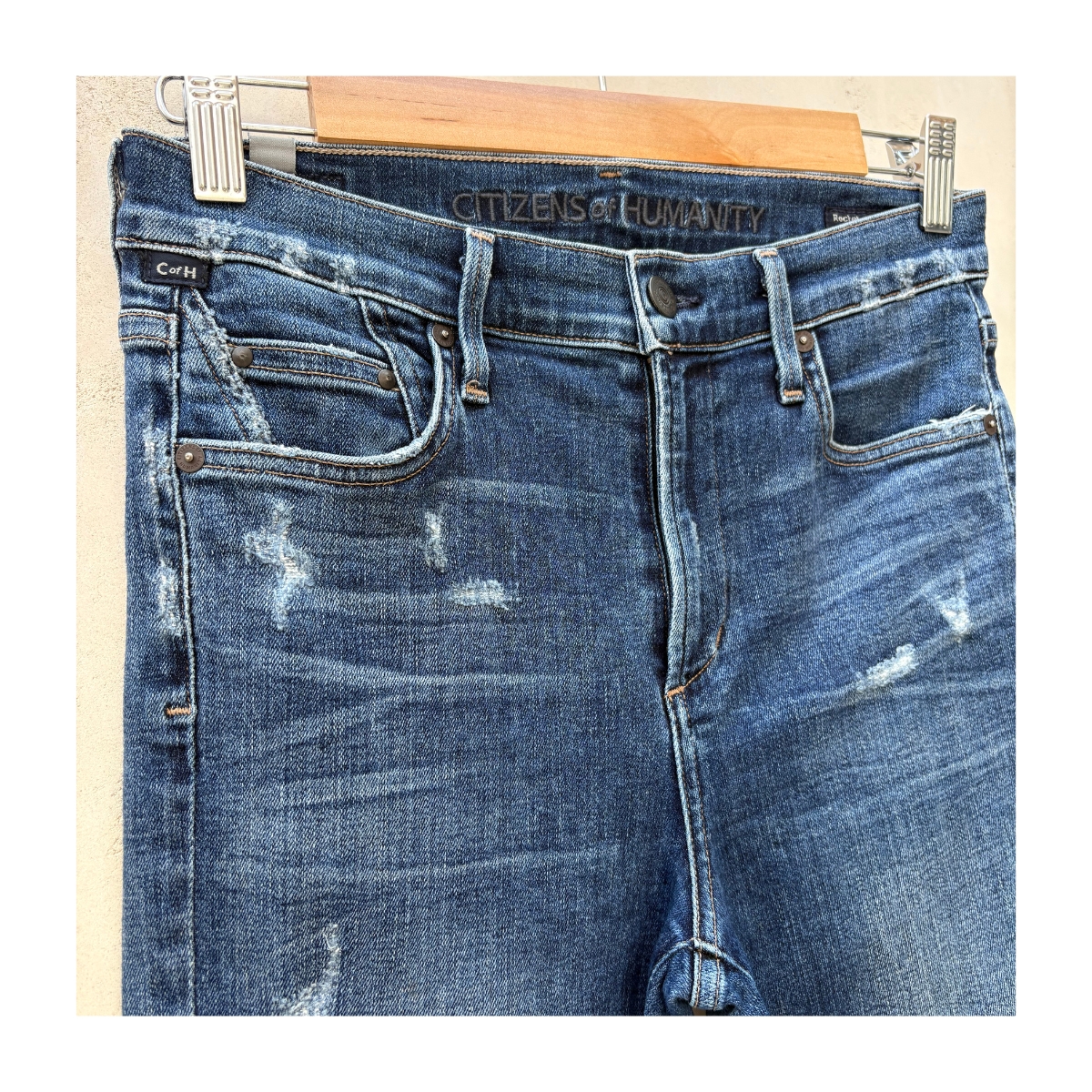 Jeans Rocket Citizens Humanity skinny y tiro alto, talla 28. Denim premium