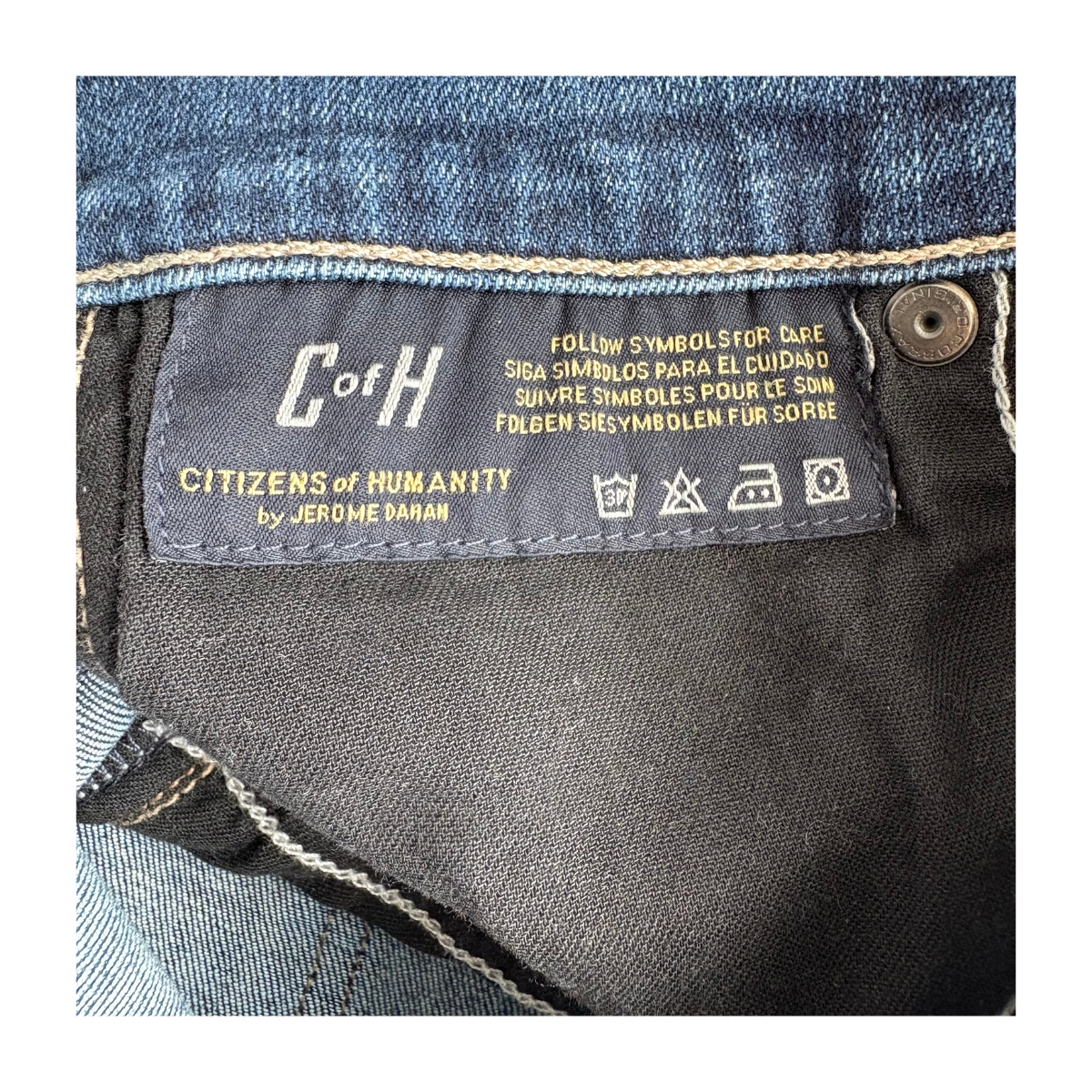 Jeans Rocket Citizens Humanity skinny y tiro alto, talla 28. Denim premium