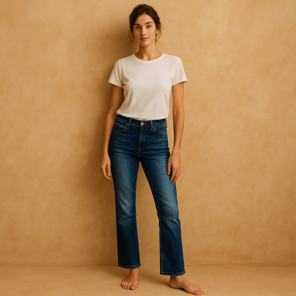 Jeans Boot cut WHBM en azul obscuro, talla 2 y deiseño clásico americano