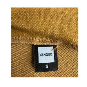 Minifalda Y2K ocre Genquo. Talla S cierre O-ring y estilo grunge