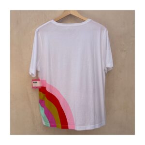 Tee Rainbow Kate Spade de algodón peruano premium, talla mediana y estilo whimsical