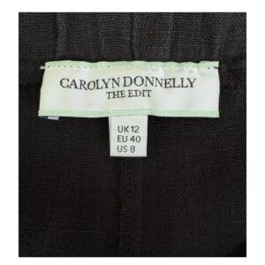 Pantalón de lino italiano negro en talla M. De Carolyn Donnellyn - The Edit y estilo coastal grandma