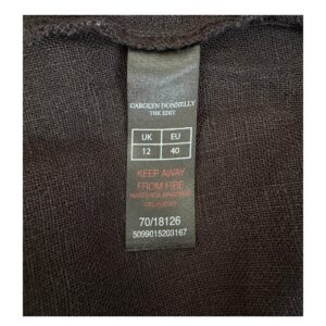 Pantalón de lino italiano negro en talla M. De Carolyn Donnellyn - The Edit y estilo coastal grandma