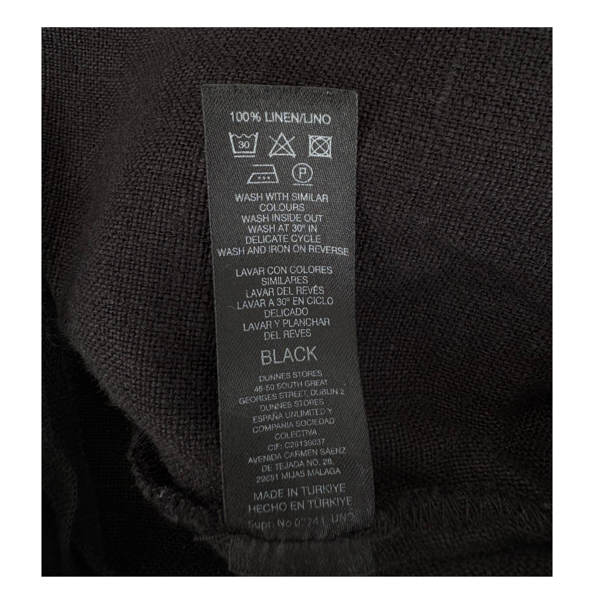 Pantalón de lino italiano negro en talla M. De Carolyn Donnellyn - The Edit y estilo coastal grandma