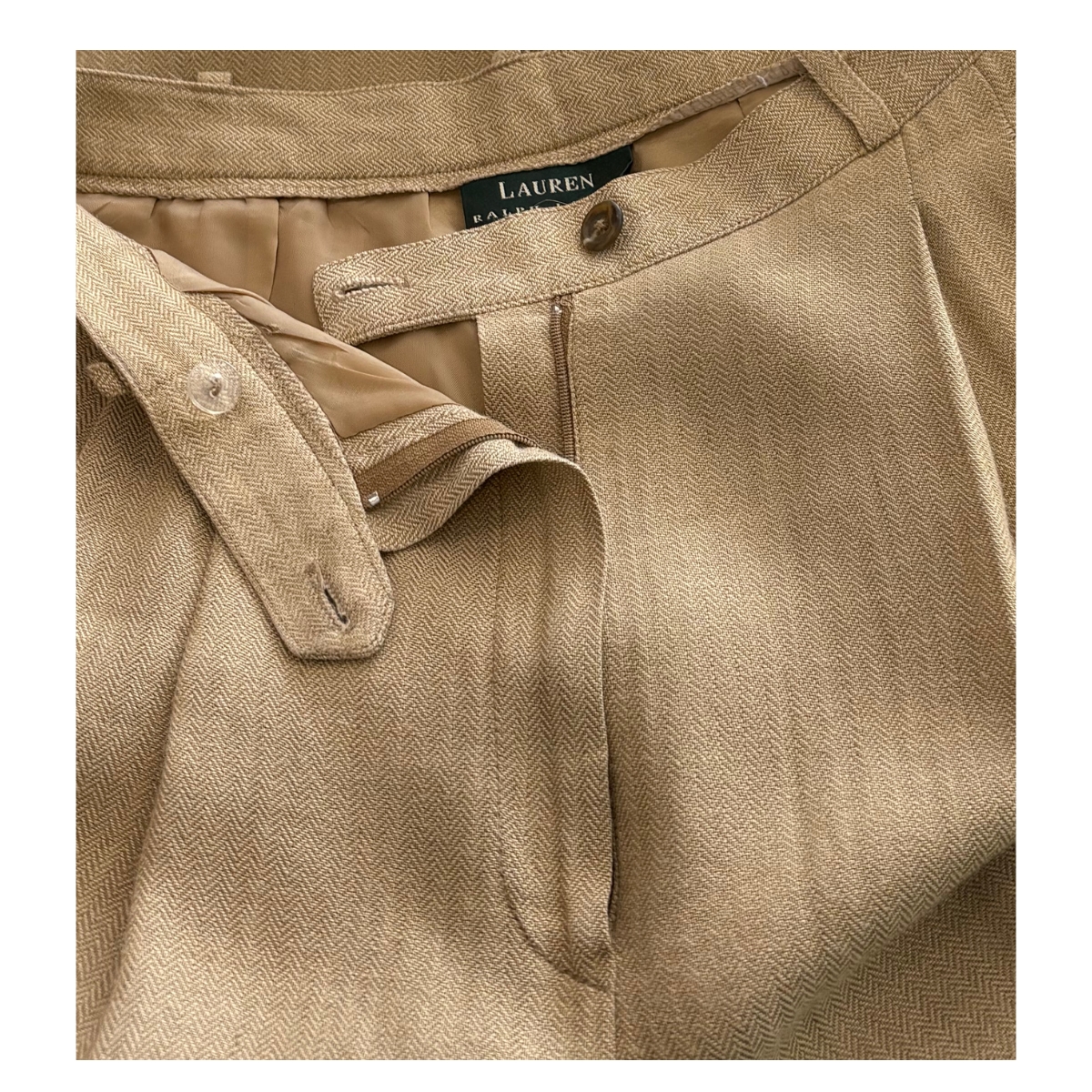 Pantalón lino arena Lauren. Ralph lauren Talla 6 estilo old money