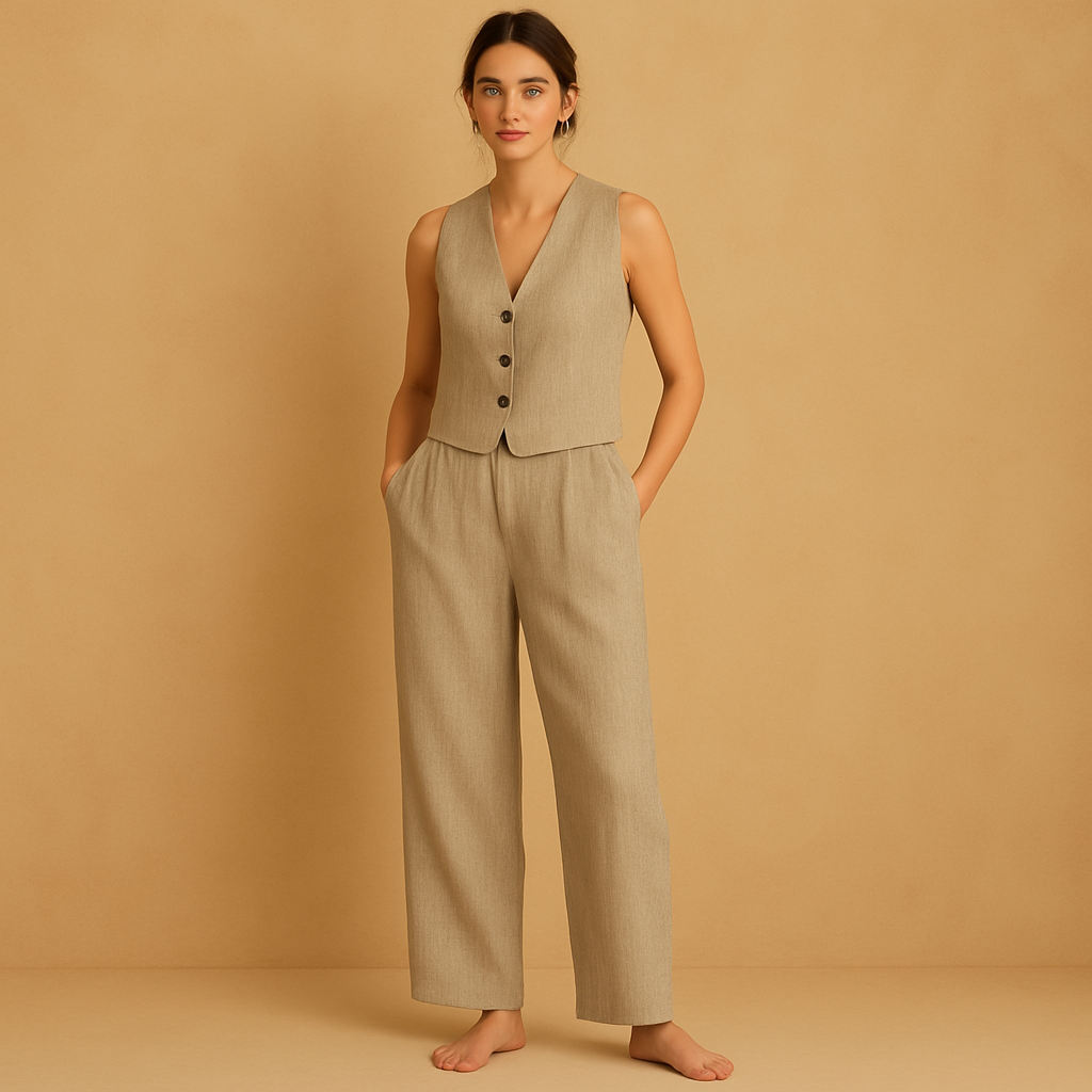 Pantalón lino arena Lauren. Ralph lauren Talla 6 estilo old money