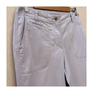 Pantalón workwear en gris perla de algodón, estilo minimal Tokio y talla M