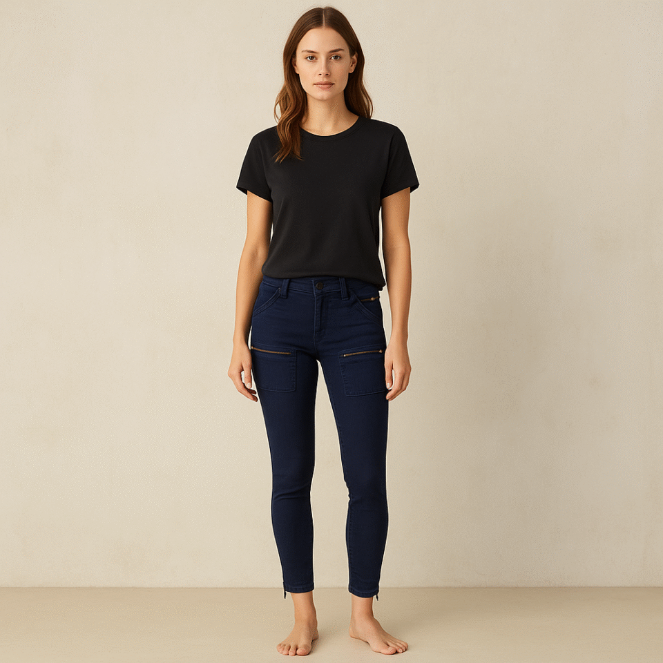 Pantalón skinny azul Joie modelo Park, talla 25