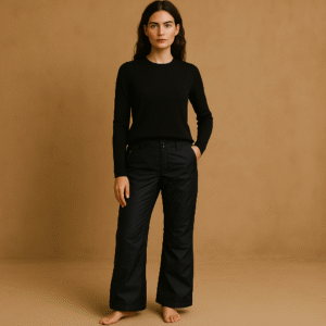 The North Face Thunderstruck: pantalón técnico negro para nieve en Talla M, soprty luxe y estilo athleisure