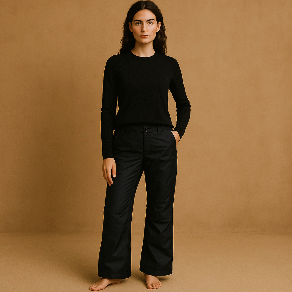 The North Face Thunderstruck: pantalón técnico negro para nieve en Talla M, soprty luxe y estilo athleisure