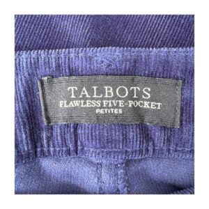 Pantalón Flawless pana azul marino, talla 8 y marca Talbots. Estilo preppy y old money