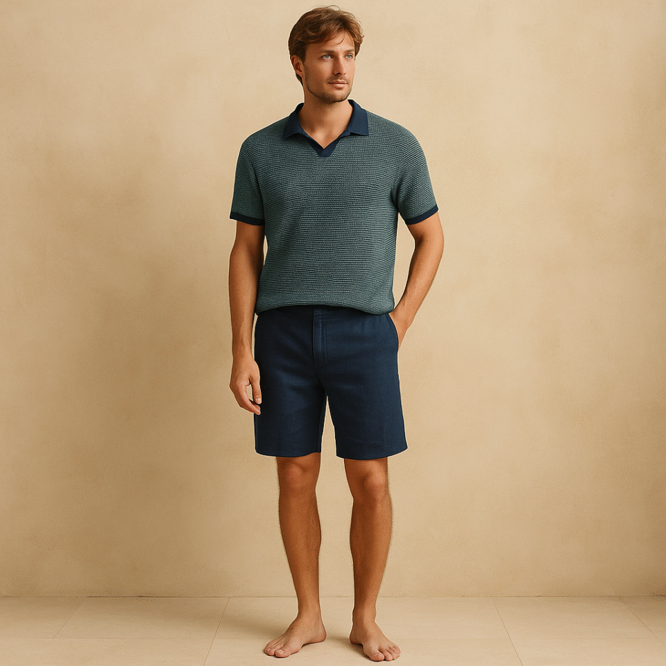 Polo premium diseño geométrico,marca Bonobos en talla S y 100%algodón. Estilo preppy