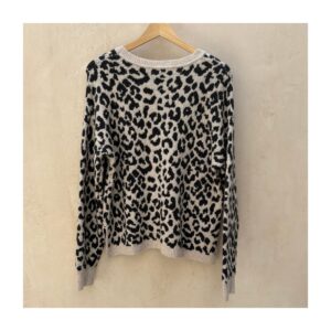 Pullover leopardo beige negro de Sincerely Jules en talla M estilo soft girl