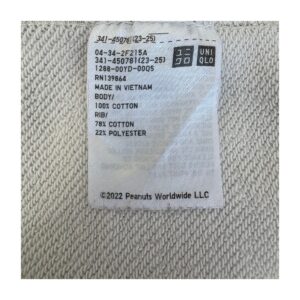 Pullover Uniqlo colaboración Peanuts en 100% algodón