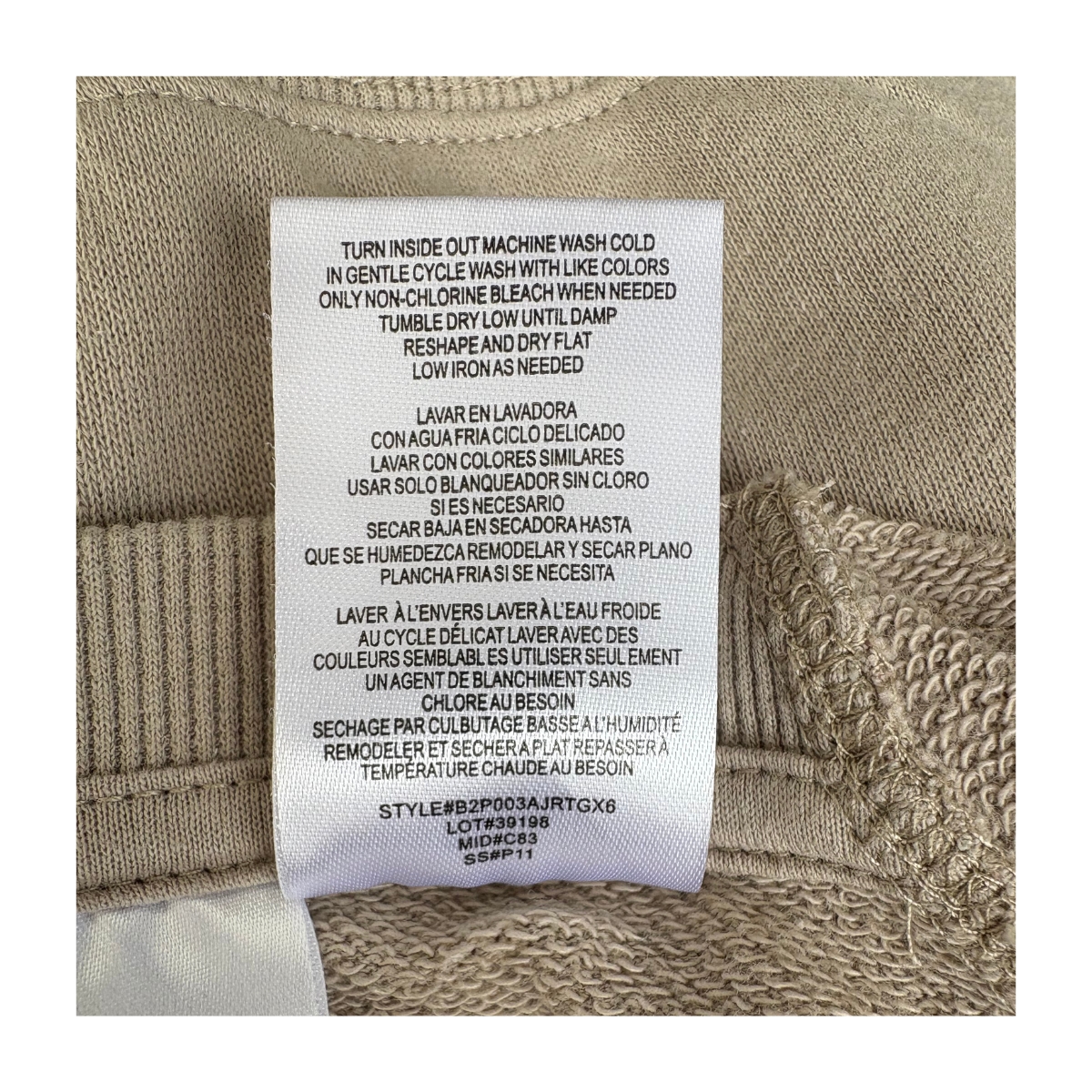 Pullover Budweiser águila americana beige piedra, talla XS estilo retro Y2K