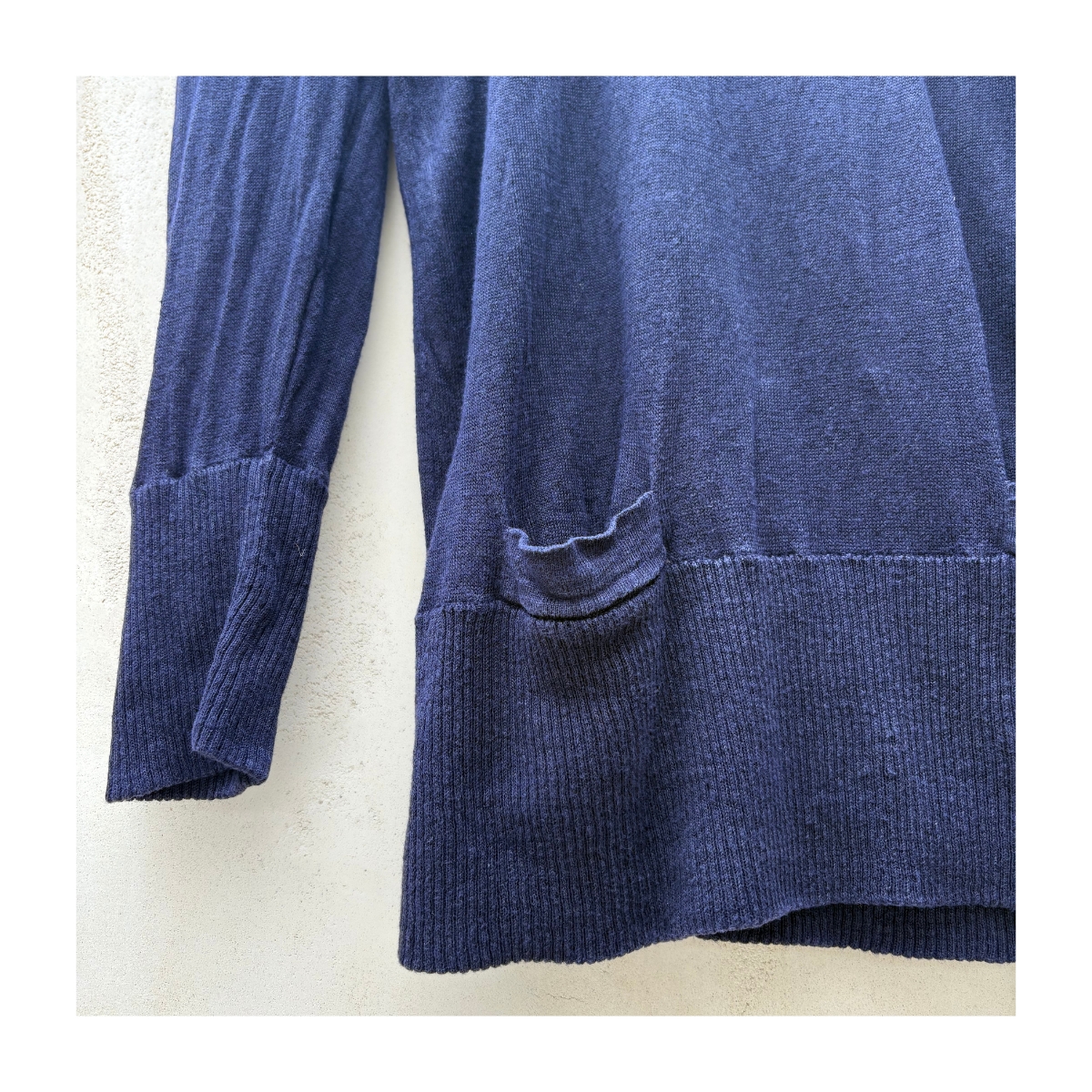 Pullover azul marino lino puro ideal para guardarropa cápsula de verano, marca JCrew talla S. estilo preppy