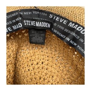 Fedora en tonos tierra de Steve Madden con banda animal print talla one size. Estilo cottagecore y coastal grandma