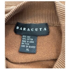 Sweater marrón caramelo Baracuta en mezcla de seda y algodón. XL estilo old money