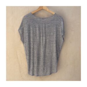 Tee esencial de Vince de lino en gris melange y talla XS, estilo old money para armario cápsula de verano