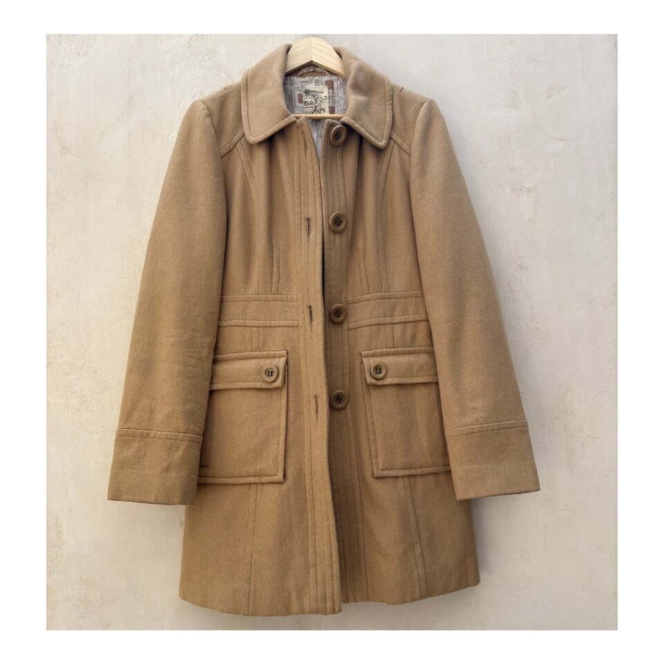 True vintage: Tulle Coat para Anthropologie en mezcla de lana y talla S. Estilo retro